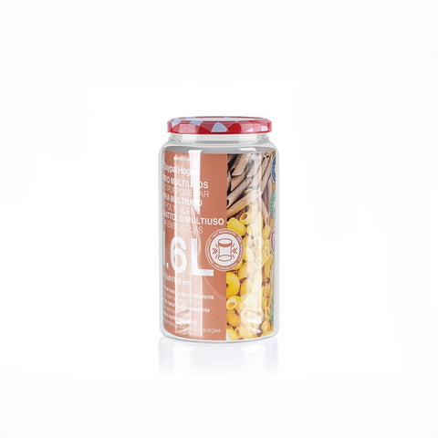 Tarro hermetico redondo + Tapa Metalica 1,60 L