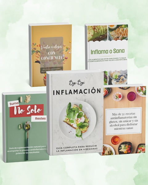 Ebook Bye Bye Inflamación + 4 Guias Completas paso a paso