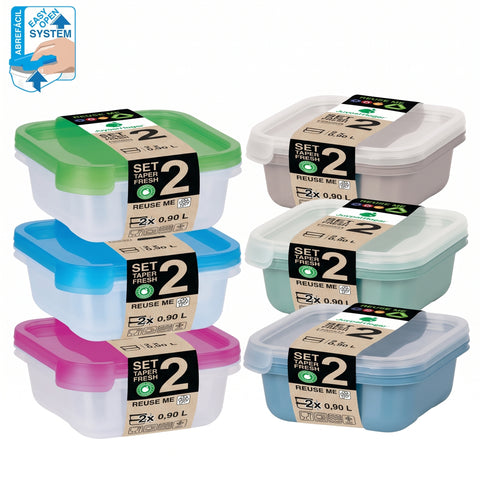 TaperFresh Cuadrado  0,90 L SET 2