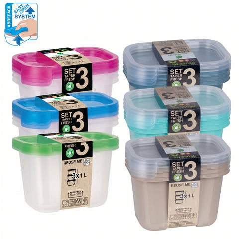 TaperFresh Rectangular 1 L Set 3
