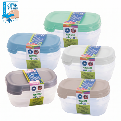 TaperHogar Rectangular Set 2 0,50 L Abrefácil
