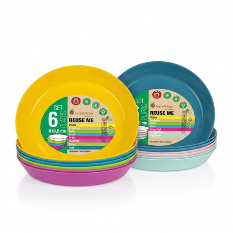 Platos Set 6 Picnic (18,5X2,5cm)