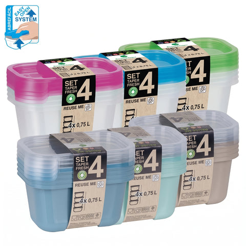 TaperFresh Rectangular 0,75 L Set 4