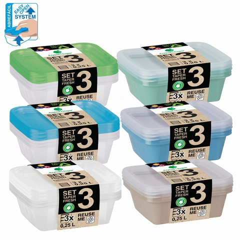 TaperFresh Ovalado 0,25 L Set 3